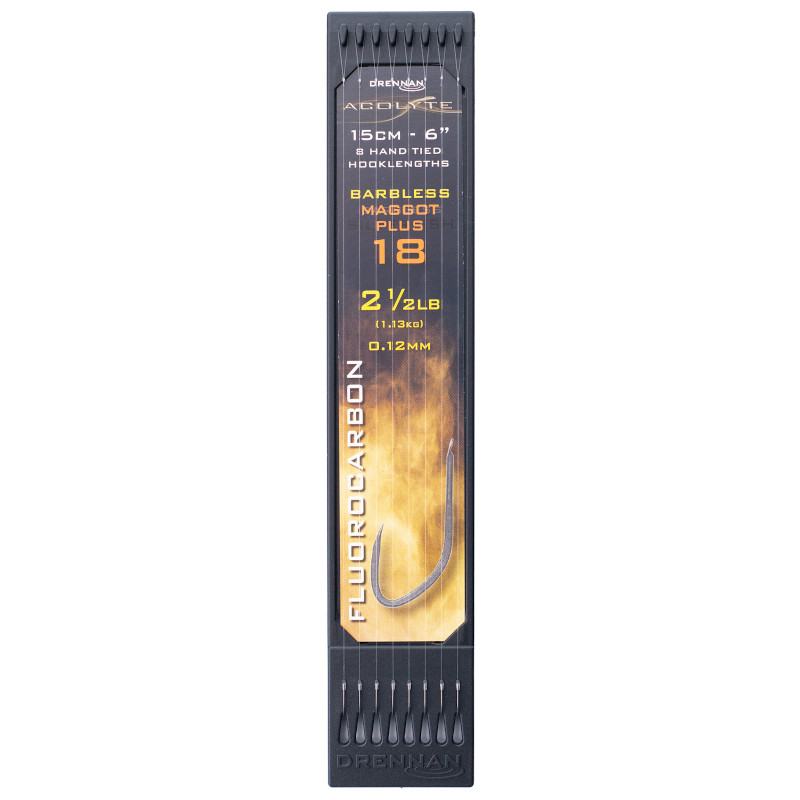 Drennan Acolyte Barbless Maggot Plus Spade End Hooks in Sizes 12 or 20 Drennan Acolyte Barbless Maggot Plus Spade End Hooks in Sizes 12 or 20