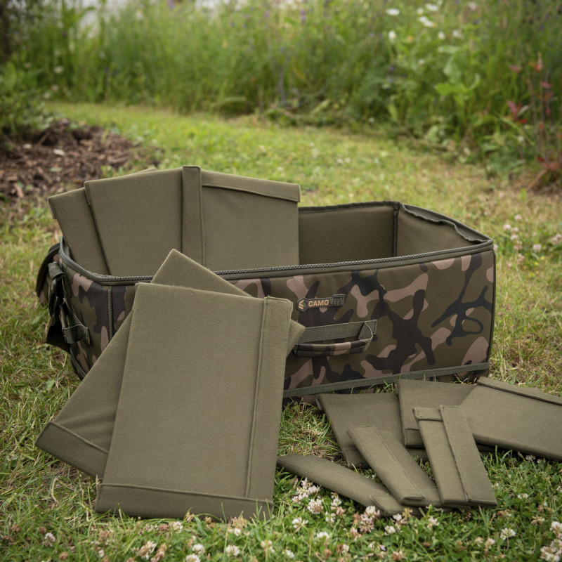Borsa Organizzatore Fox CamoLite Per Carriola Da Pesca – Valigia Da Carpa Mimetica Leggera