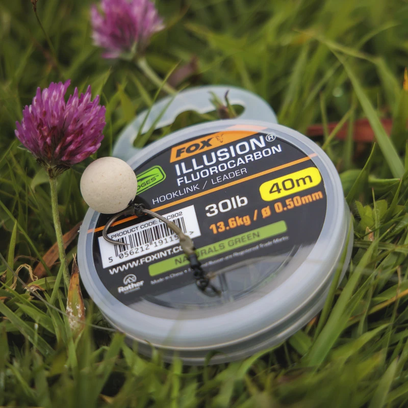 Fox Edges Illusion Soft Fluorocarbon Hooklink 0.30mm 30m Natural Green