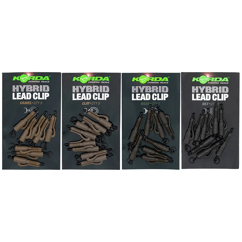 Korda Lead Clip Weedy Green 10 Pezzi: Sicurezza E Semplicità Per La Pesca Al Plombo