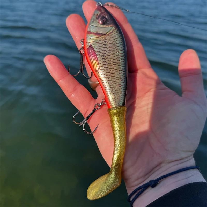 68g Jerkbait Westin Swim Tail Hybrid 12cm 68g Sinking Swimbait  2 Tails, 8  Color Options  Great For Pike & Zander Sinking Jerkbait