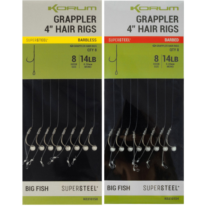 Korum Big Fish Grappler Hair Rigs - £1.39