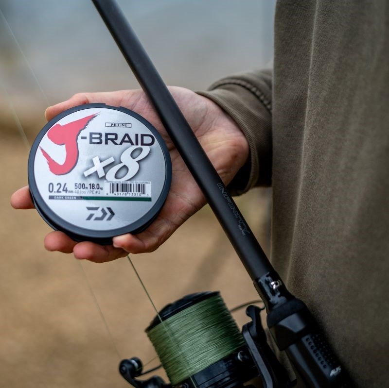 Daiwa J-Braid 8 gevlochten vislijn, meerkleurig, 300 m, dikte: 0,10 mm