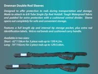 Drennan Double Rod Sleeve (3 Piece Rod Small)