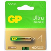 GP GP24AU Ultra Alkaline AAA Bite Alarm Batteries 4pk