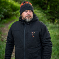 Fox Collection Sherpa Jacket Black & Orange