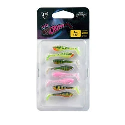 Pack Leurres Souples Fox Rage Ultra UV Zander Pro Shad - Set Plombé Pour Sandre, Perche, Brochet
