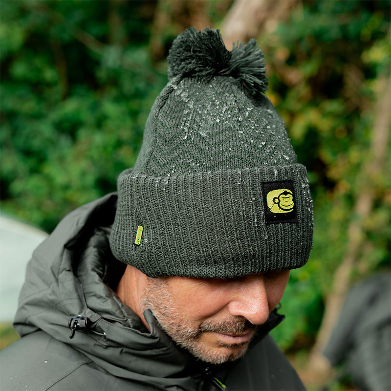 Ridge Monkey APEarel ThermaPro Waterproof Bobble Hat Green