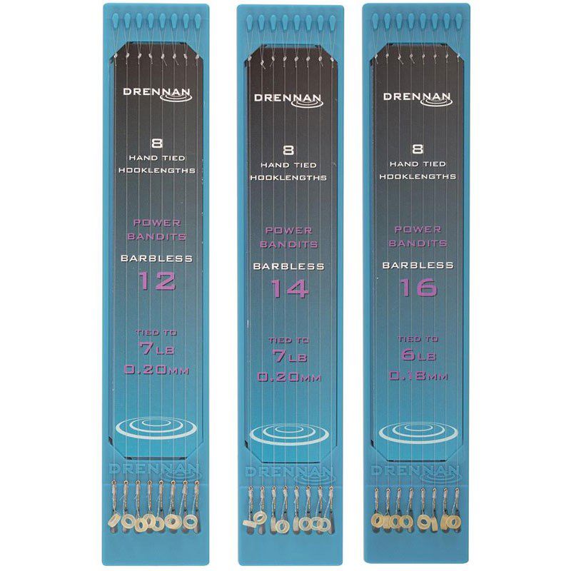 Drennan Barbless Power Bandits Hooklength Plate 6inch 